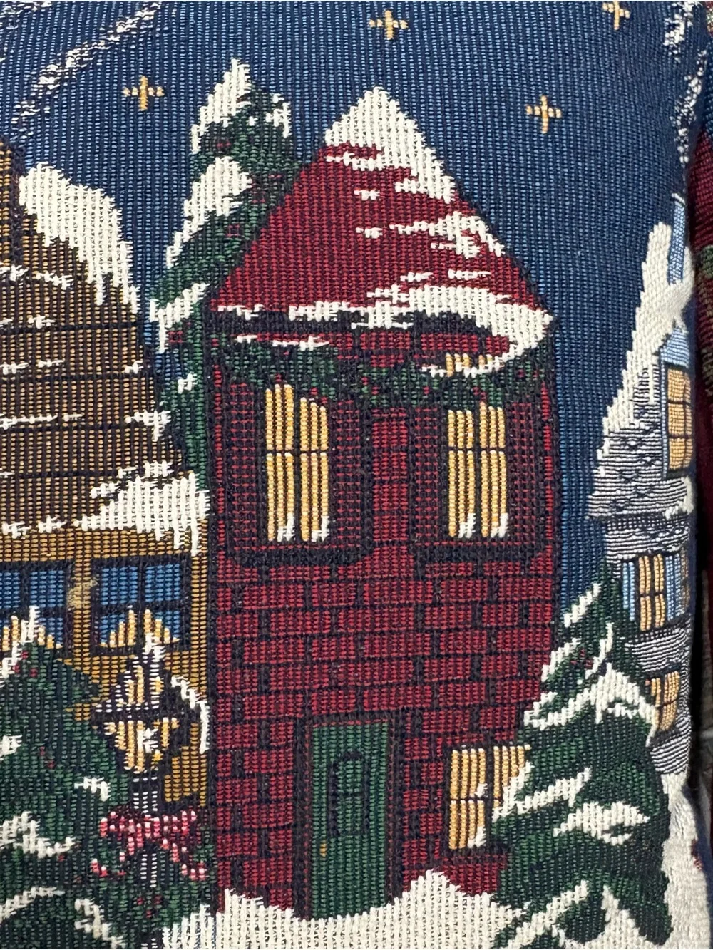 Designers Touch Needlepoint Christmas Pillows Lot Of 2 11” Holiday Santa Snowman